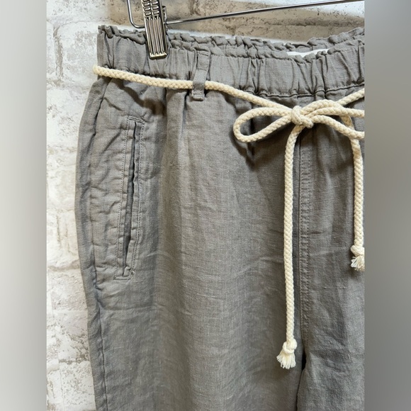 C&C California 100% Linen Gray Pull On Pants Women’s Medium NWT vintage look - Picture 2 of 6